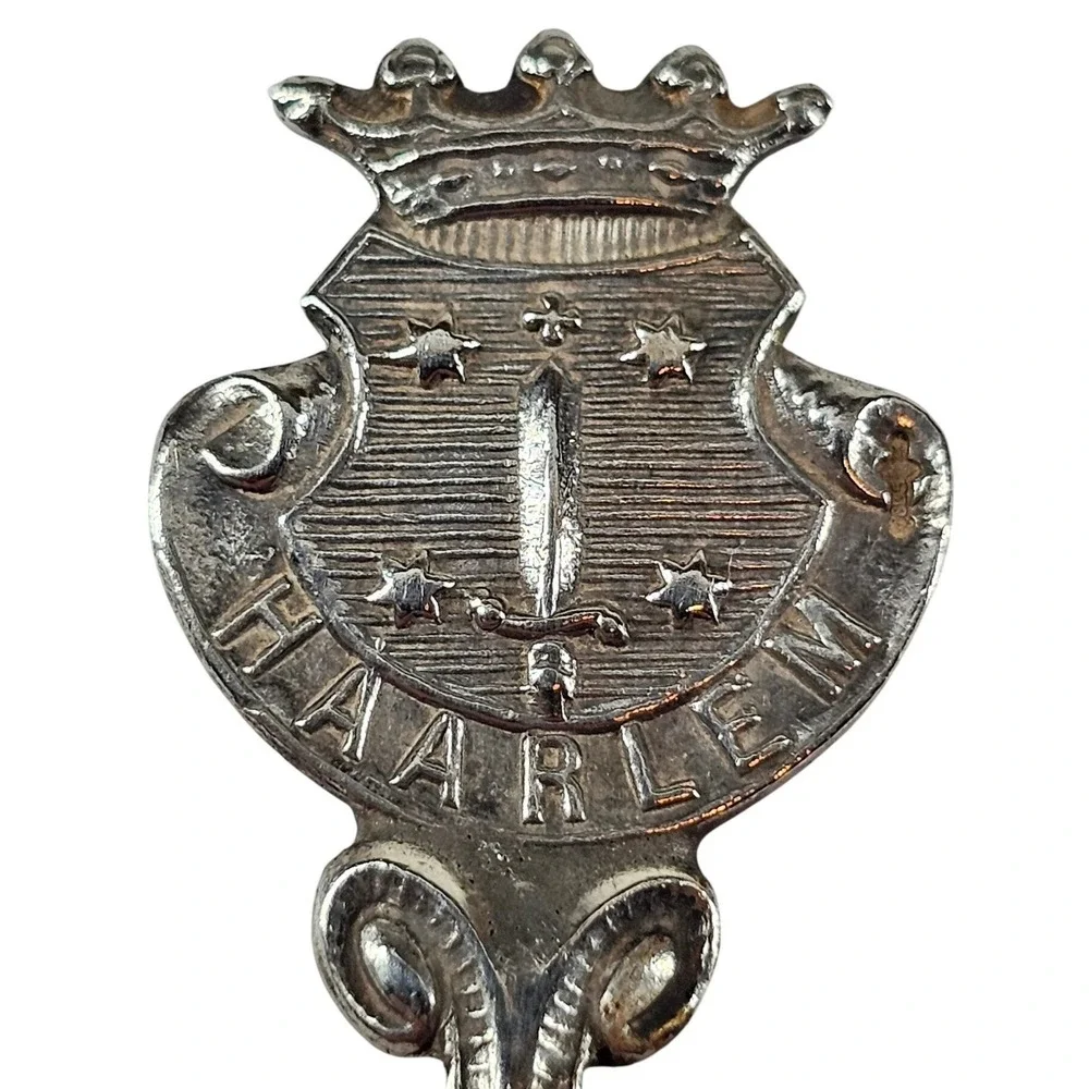 Dutch Haarlem‎ Silver 835 Coffee Tea Spoon Souvenir Coat of Arms Vintage Silver